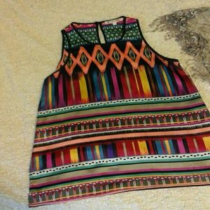 Colorful sleeveless shirt
